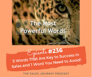 #236 5 Words That Are Key to Success In Sales and 1 Word You Need to Avoid!